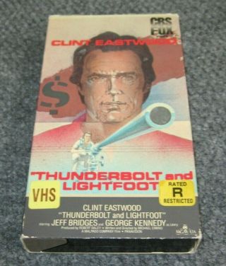 Thunderbolt And Lightfoot Vhs 1985 Cbs/fox Clint Eastwood Jeff Bridges Rare Opp
