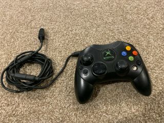 Microsoft Black Xbox Controller S - Rare Official Oem X08 - 69873