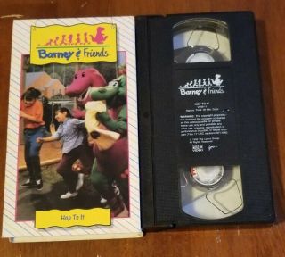 Barney & Friends - Hop To It - 1992 Vhs Tape Purple Dinosaur Oop