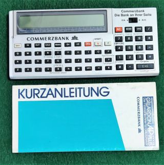 Rare Vintage Casio Fx - 730p Pocket Computer Calculator Logo Commerzbank