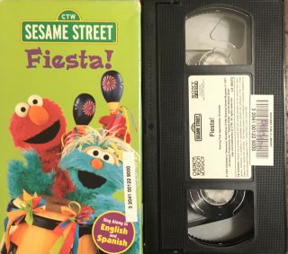Sesame Street (vhs) Tape Fiesta Educational Bilingual Rare Autism Cult Childrens
