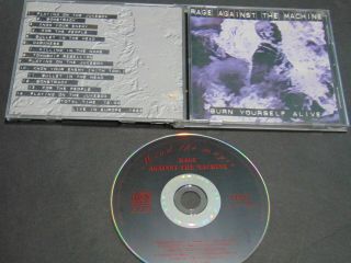 Rage Against The Machine Burn Yourself Alive Cd Live Import 1993 Rap Metal Rare