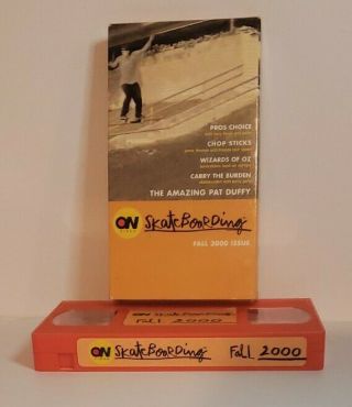 On Video Skateboarding Fall 2000 Issue Rare Vhs Tony Hawk Ethan Fowler Pat Duffy