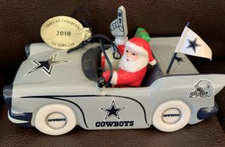 Danbury Dallas Cowboys Christmas Ornament 2010 Santa In Train Nfl Rare