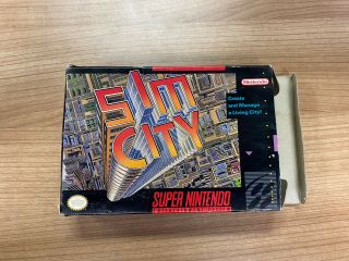 Sim City (Nintendo Entertainment System,  1991) SNES CIB COMPLETE RARE 2