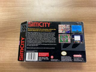 Sim City (Nintendo Entertainment System,  1991) SNES CIB COMPLETE RARE 3