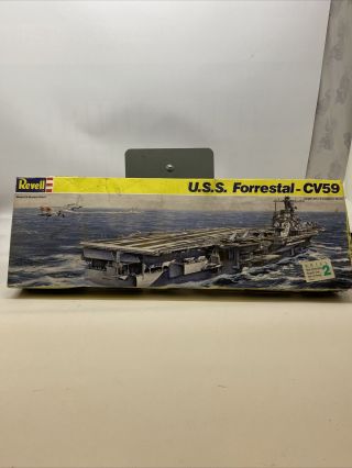 Rare Uss Forrestal Cv59 Model Kit 1:542 Revell 5022 1996 Open Box