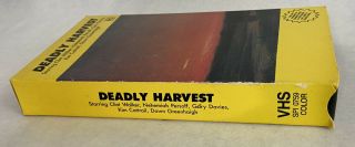 Deadly Harvest Starring Clint Walker & Kim Cattrail 1988 RARE VHS Survival 2