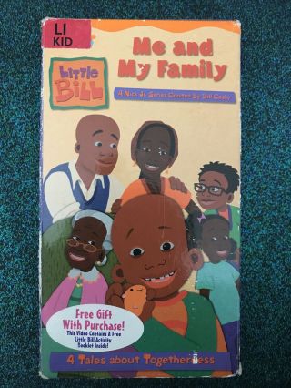 Nick Jr Little Bill “me And My Family” (vhs,  2001,  Rare)