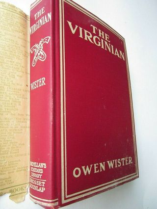 The Virginian By Owen Wister Rare Very Good June 1913 Print Illustrated Hcdc
