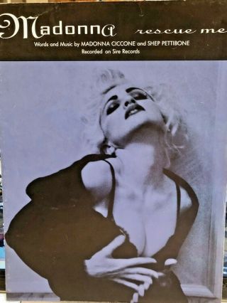 Madonna " Rescue Me " - Rare Sheet Music Booklet - 1990