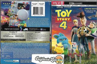 Toy Story 4 4k Ultra Hd,  Blu - Ray,  Book Disney Rare Pixar ✔☆mint☆✔ No Digital