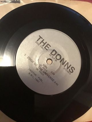 The Donns 45 7” Double Agent Rare Private Press Usa Punk Rock 1981 Vg,
