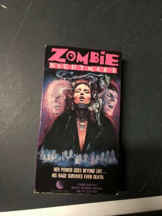 Zombie Nightmare World Horror Sov Slasher Oop Rare Slip Big Box Htf Vhs