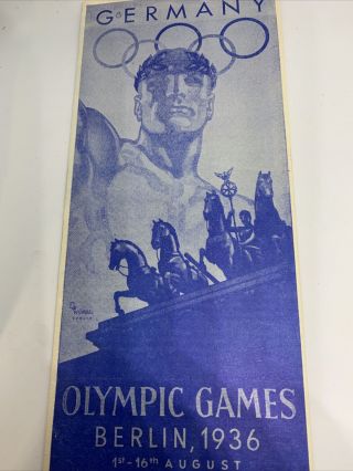 Berlin 1936 Olympic Games Program - Brochure Ultra Rare Jesse Owens