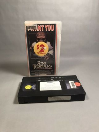 Zone Troopers (1985,  Vhs) Lightning Video Rare Oop Htf Horror Cult