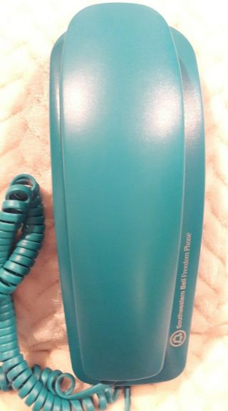 Southwestern Bell Rare Color Freedom Phone Landline Teal/ Turquoise Fc2548 Wall