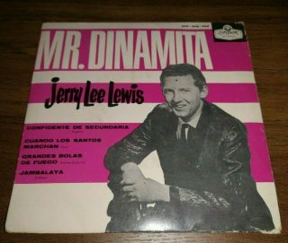 Jerry Lee Lewis - Great Balls Of Fire,  3 Ps Mexico 7 " Ep 45 Rockabilly R&r Rare