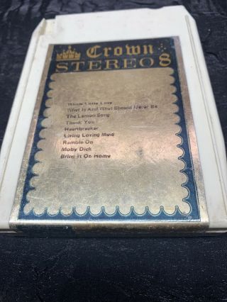 Rare Led Zepplin Ii Bootleg 8 Track Tape In Quad Case Played Through