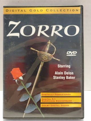 Zorro (dvd 1975) (region 1) Digitally Remastered - Alain Delon Stanley - Rare
