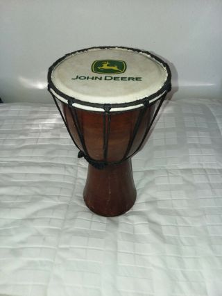 Very Rare John Deere Logo Collectible Wood Drum