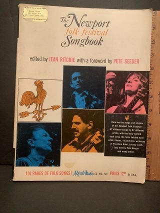Rare Newport 1965 Folk Festival Songbook Pete Seeger And Others Great Piece