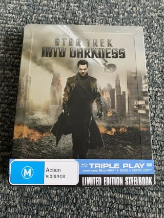Star Trek Into Darkness Blu - Ray / Dvd Combo Rare Steelbook Australia.
