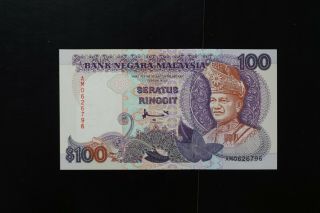 Rare Malaysia Rm$100 Note In Ch - Unc Prefix Am0626796 (k109)