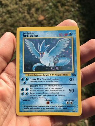 Wizards Of The Coast Articuno Pokemon Fossil 1st Edition Holofoil Card Nm