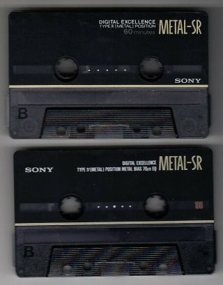 Sony Metal - Sr 60,  100 Rare Type Iv Blank Audio Cassettes Tapes