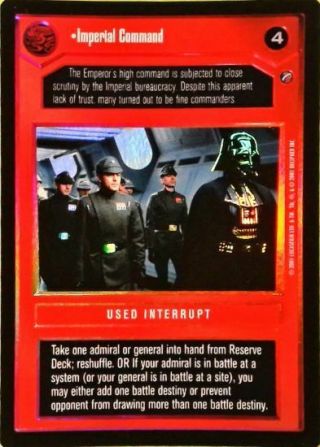1x Imperial Command - Very Rare Foil Near Reflections Iii - Bb (star Wars)