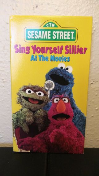 Sesame Street - Sing Yourself Sillier At The Movies (vhs,  1997) Rare Euc Telly