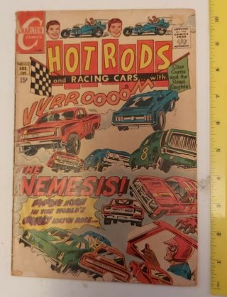 Rare Vintage (connecticut) " Hot Rods And Racing Cars " Comic Book - Aug.  1970 - Tear