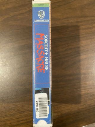 Sorority House Massacre VHS Tape Cut Box Horror Movie Rare Carol Frank 2