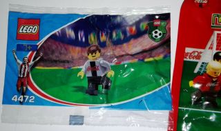 2002 Lego Coca X FIFA Secret Soccer Silver Player 4472 mip rare Cola 2