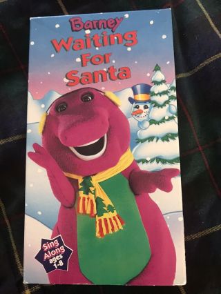 Barney - Waiting For Santa Sing Along Vhs 1992 Rare