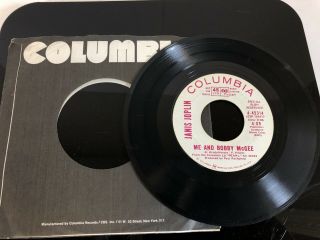 Janis Joplin 45 Me And Bobby Mcgee Columbia Promo 4 - 45314 Rare 1970
