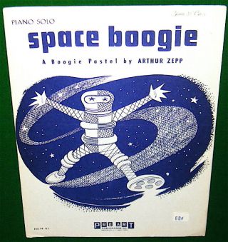 Space Boogie,  1959 Piano Solo Sheet Music (twinkle Little Star Up To Date) Rare