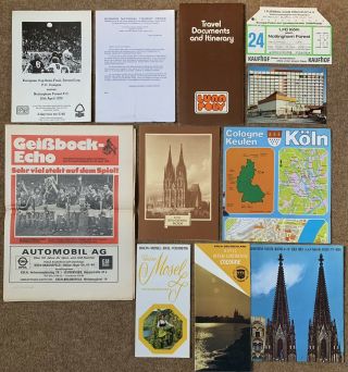 Cologne V Nottingham Forest 1979 Rare European Cup Semi Final Memorabilia Koln