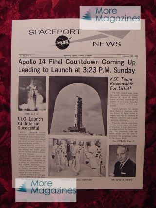 Rare Nasa Spaceport News Kennedy Space Center January 28,  1971 Apollo 14