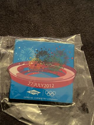 Extremely Rare London 2012 Olympics Pin Badge Opening Ceremony Dow Sponsor