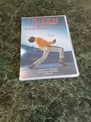 Queen Live At Wembley Stadium Rare 2 X Dvd Set