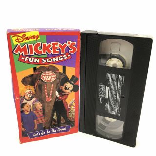 Sing Along Songs - Mickeys Fun Songs: Lets Go To The Circus Vhs 1994 Rare