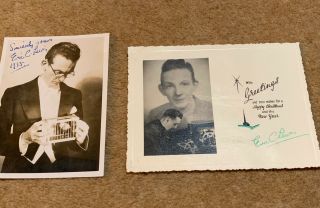 Very Rare - Eric C Lewis Christmas Greetings Card And Photo - Handsigned 1930’s