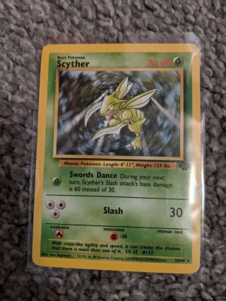 Scyther 26/64 - - Rare Non Holo Pokemon Card Jungle Set 1999 Psa?
