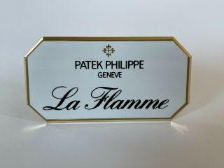 Patek Philippe Geneve La Flamme Brass Display Stand Rare