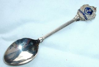 Rare Collectable Ww2 British Royal Navy Military Enamel Badge Spoon