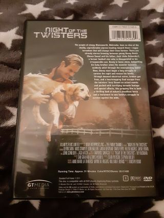 Night of the Twisters DVD John Schneider,  Rare Oop VERY GOOD,  AUTHENTIC 3
