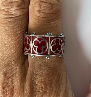 Alchemy Gothic Rare Trefoil Sanguis Ring Size W