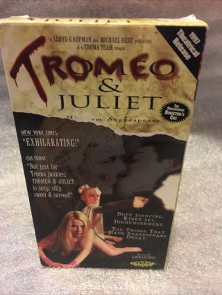 Tromeo And Juliet Rare Vhs Cult Classic Troma Team Video Sexplotation Movie